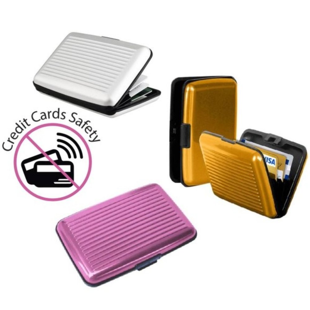 NEW 3-PACK ANTI-RFID THEFT SECURE HARD WALLET LOT
